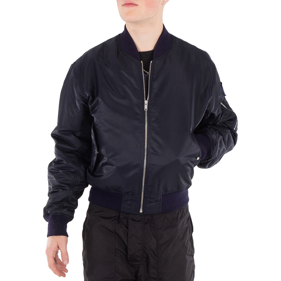 Logo-Applique Bomber Jacket, Size Small