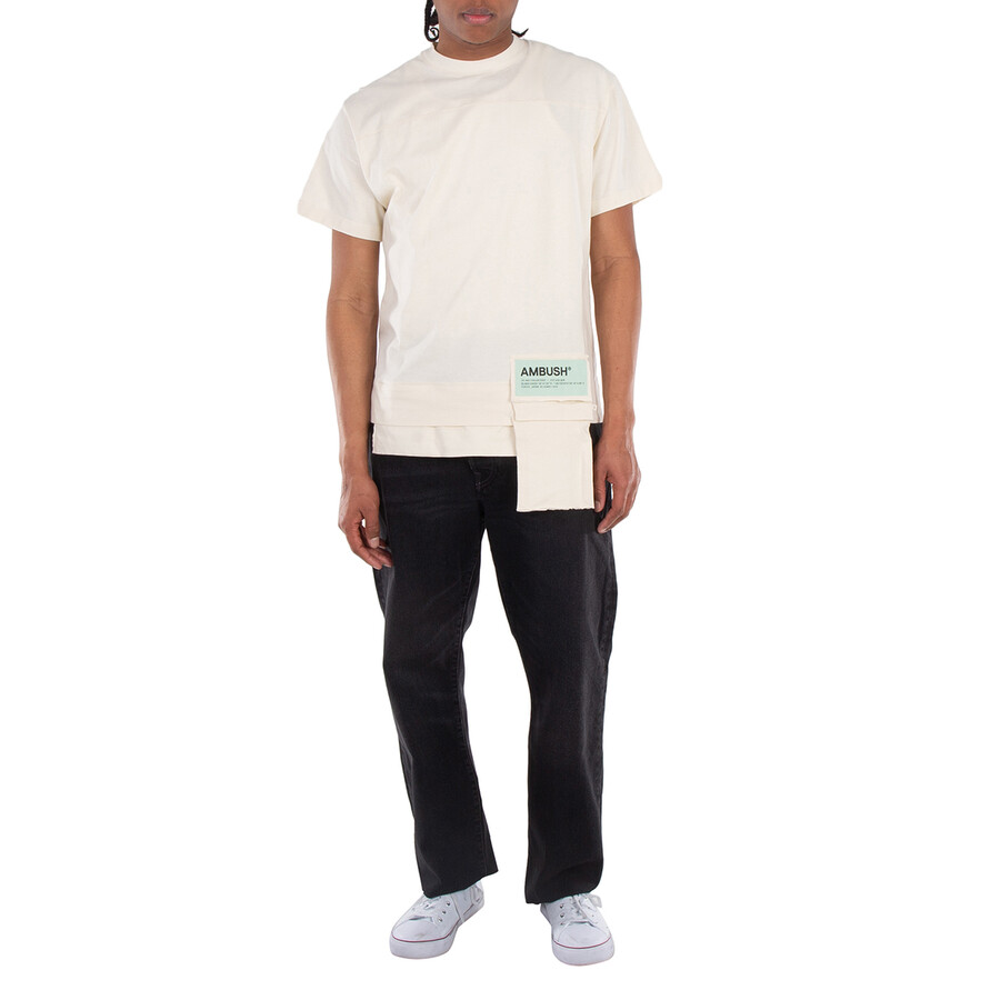 Waist Pocket Cotton T-Shirt, Size Medium