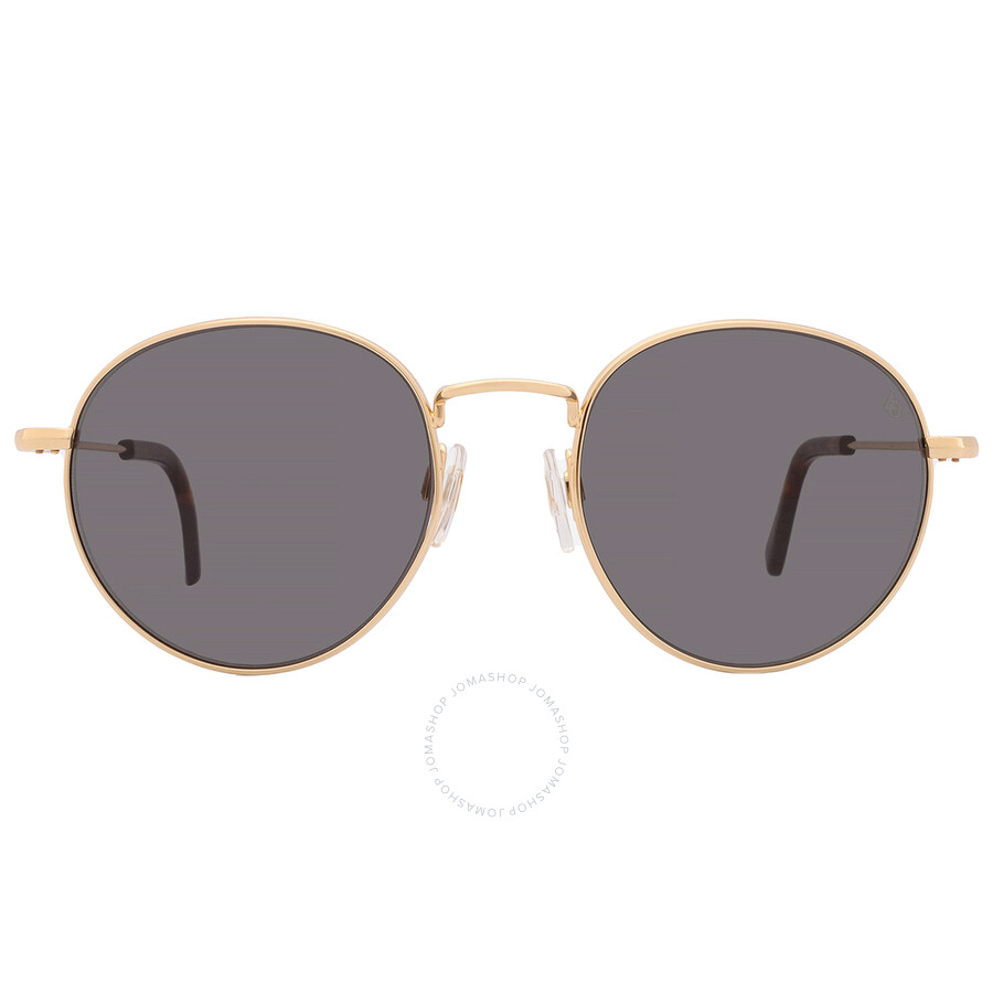 American Optical Grey Round Unisex Sunglasses Ao-1002 1 51