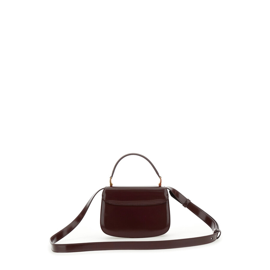 Ami Alexandre Mattiussi Bordeaux Handbag With Adc Patch On The Front And Adjustable And Removable Sh In Red