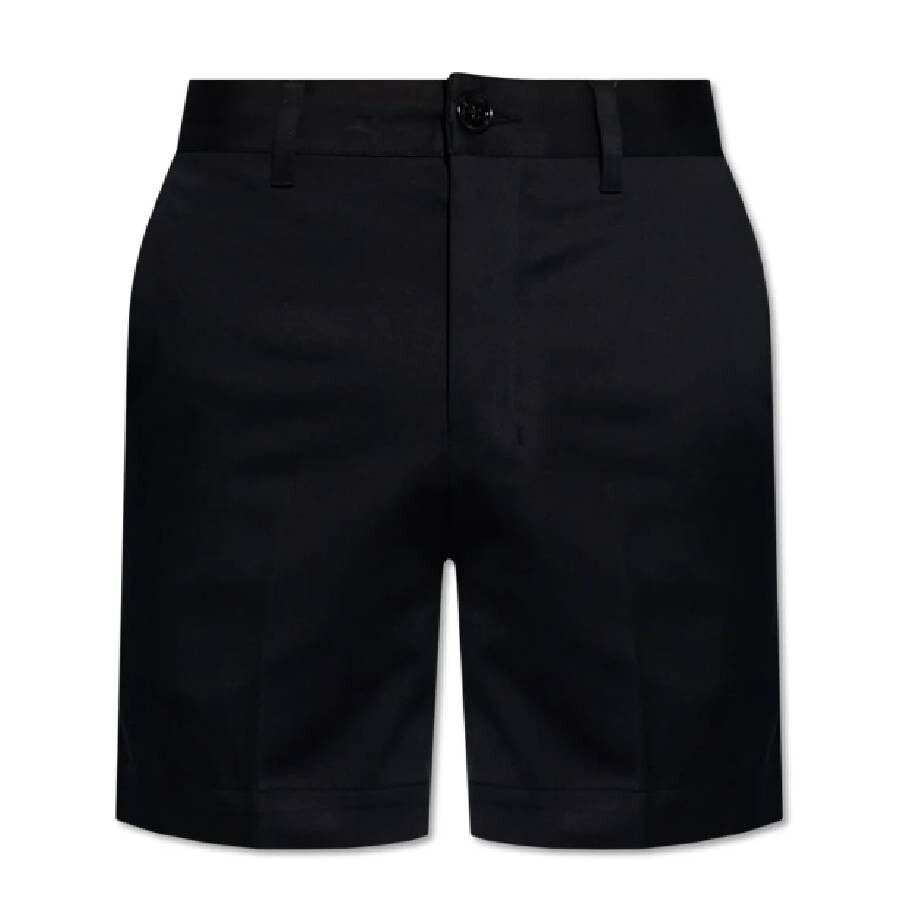 Ami Alexandre Mattiussi Ami Paris Ami De Coeur Cotton Chino Shorts In Black