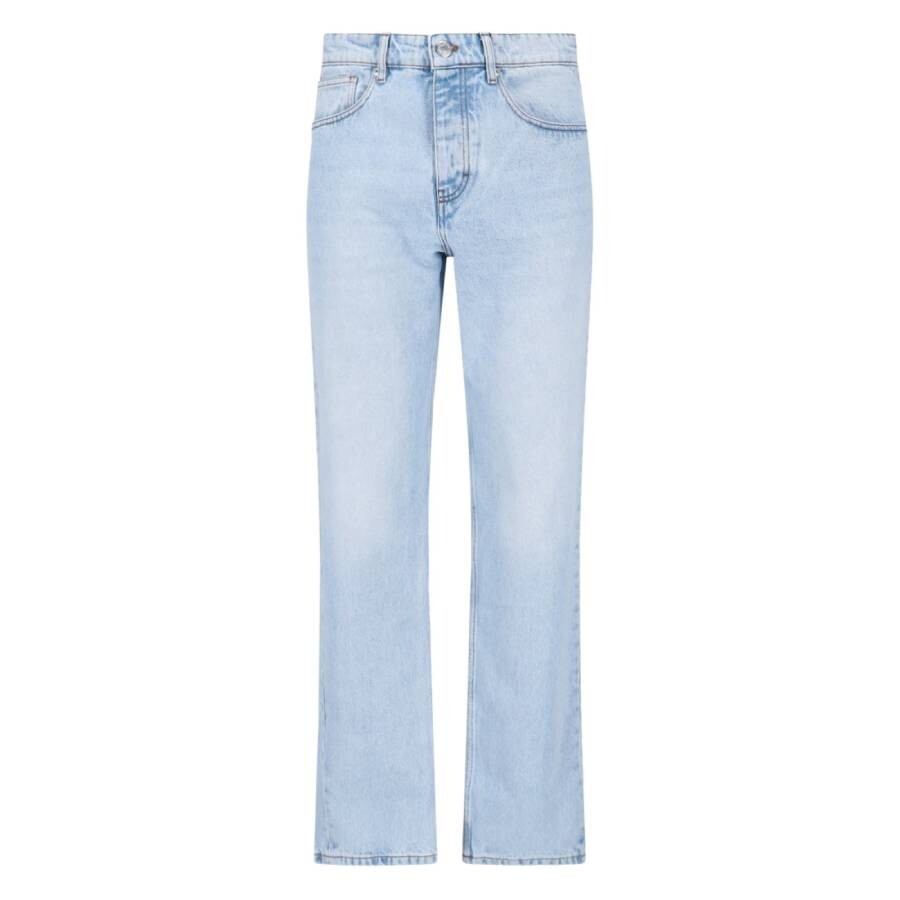 Classic Fit Bleached Blue Denim Jeans