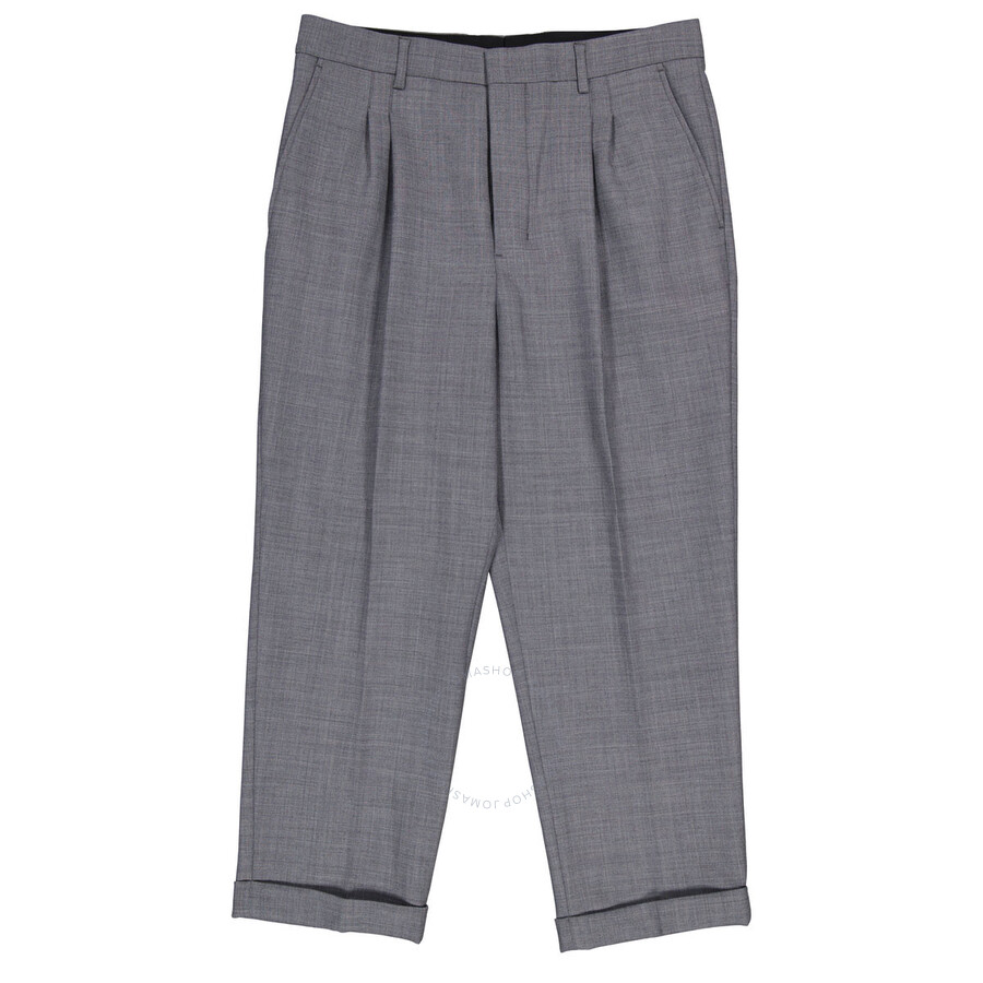 Ami Alexandre Mattiussi Ami Paris Men's Gris Chine Carott Fit Trousers