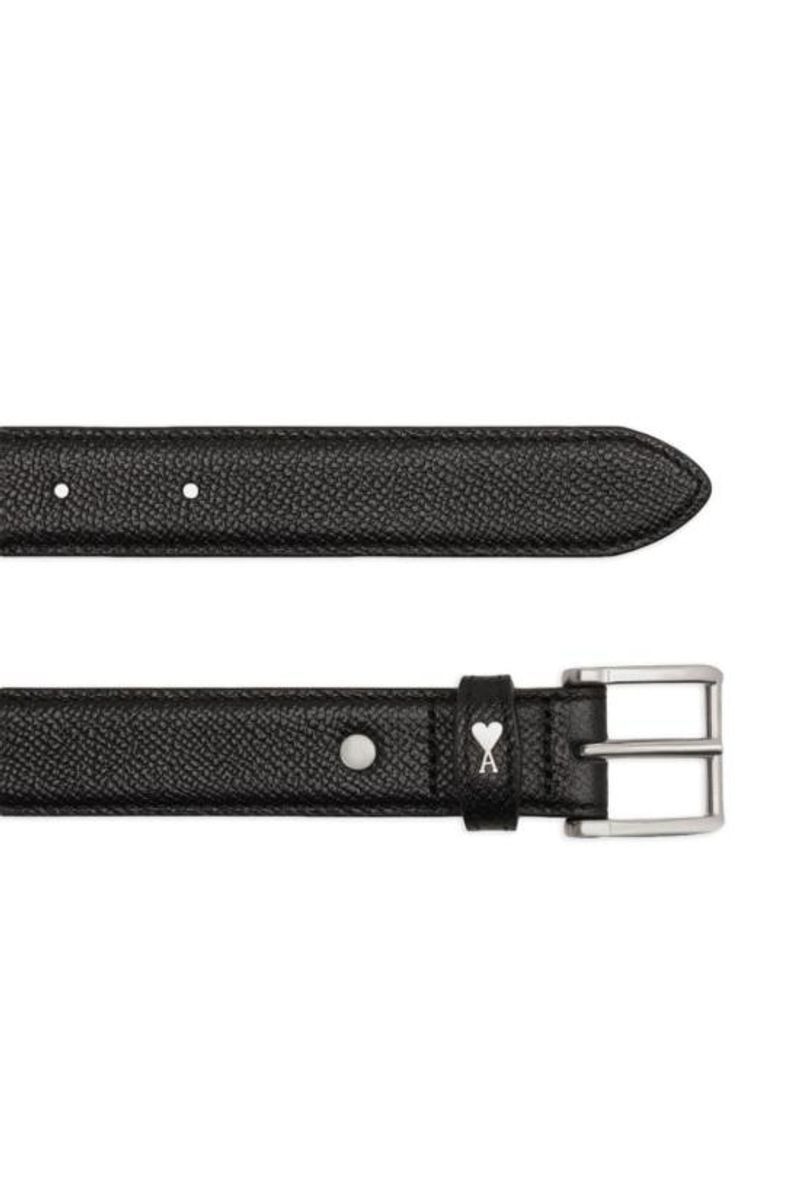 Amis Paris Cintura Con Fibbia Ami De Coeur In Pelle Nera UBL209.AL0139