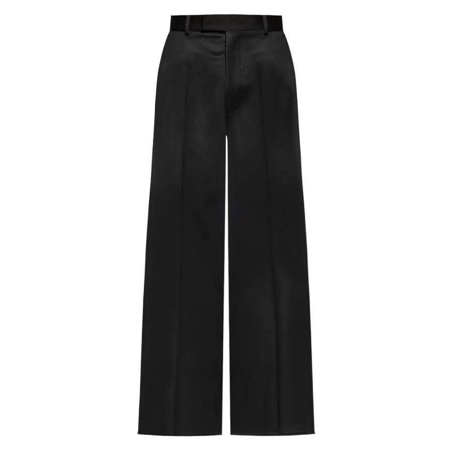 Creased Flare Wool Pants