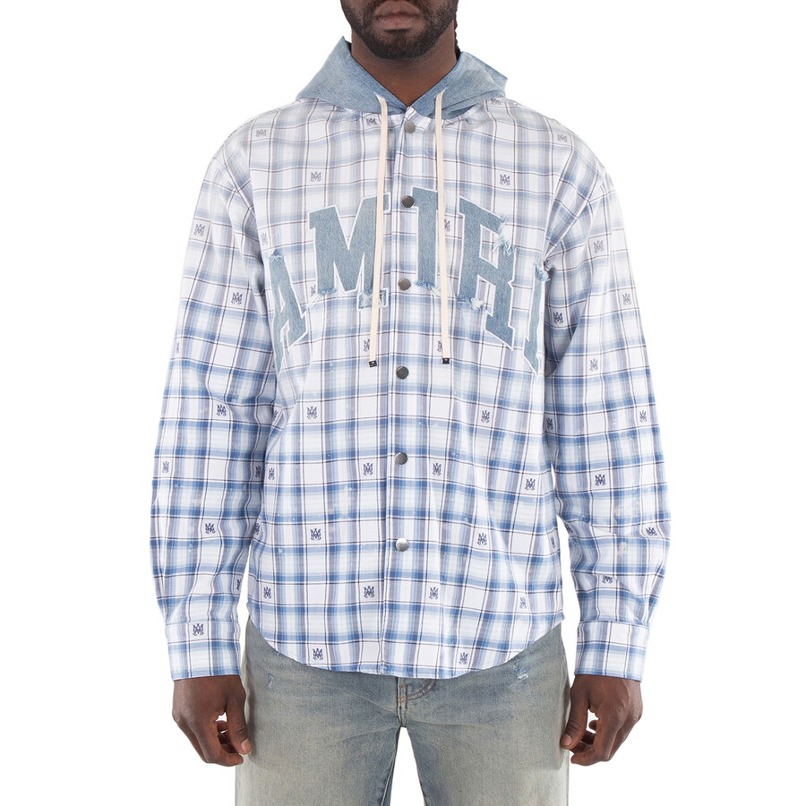 Men's Cerulean Hooded Cotton Overshirt