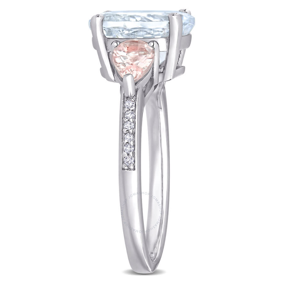 Amour 3 Ct Tgw Ice Aquamarine In White