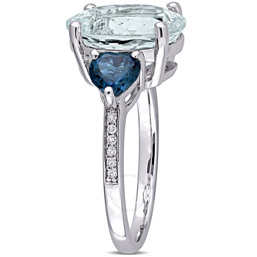 Amour 5 1/6 Ct Tgw Ice Aquamarine In White