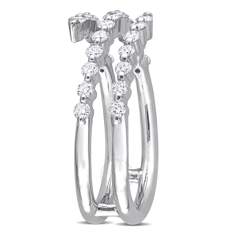 Shop Amour 1/2 Ct Tw Diamond Swirl Ring In Platinum In White