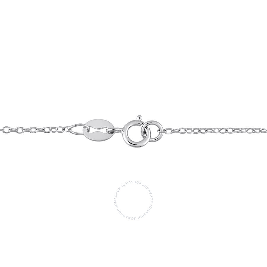 Amour 1 1/2 Ct Dew Created Moissanite Oval Halo Necklace In Sterling Silver In White