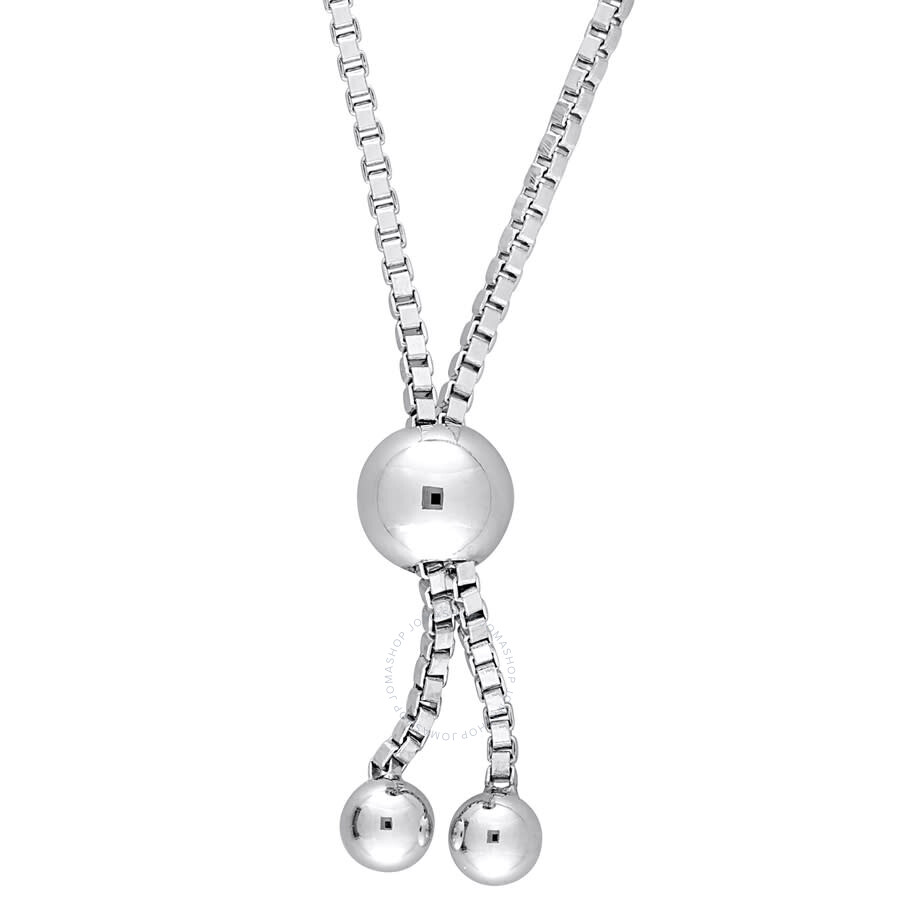 Amour 1 Ct Tw Diamond Bolo Chain Bracelet In 14k White Gold In White