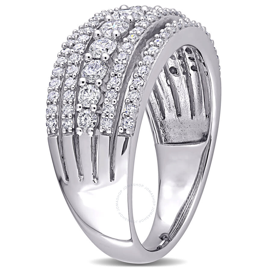 Amour 1 Ct Tw Diamond 4-row Anniversary Band In 10k White Gold In White