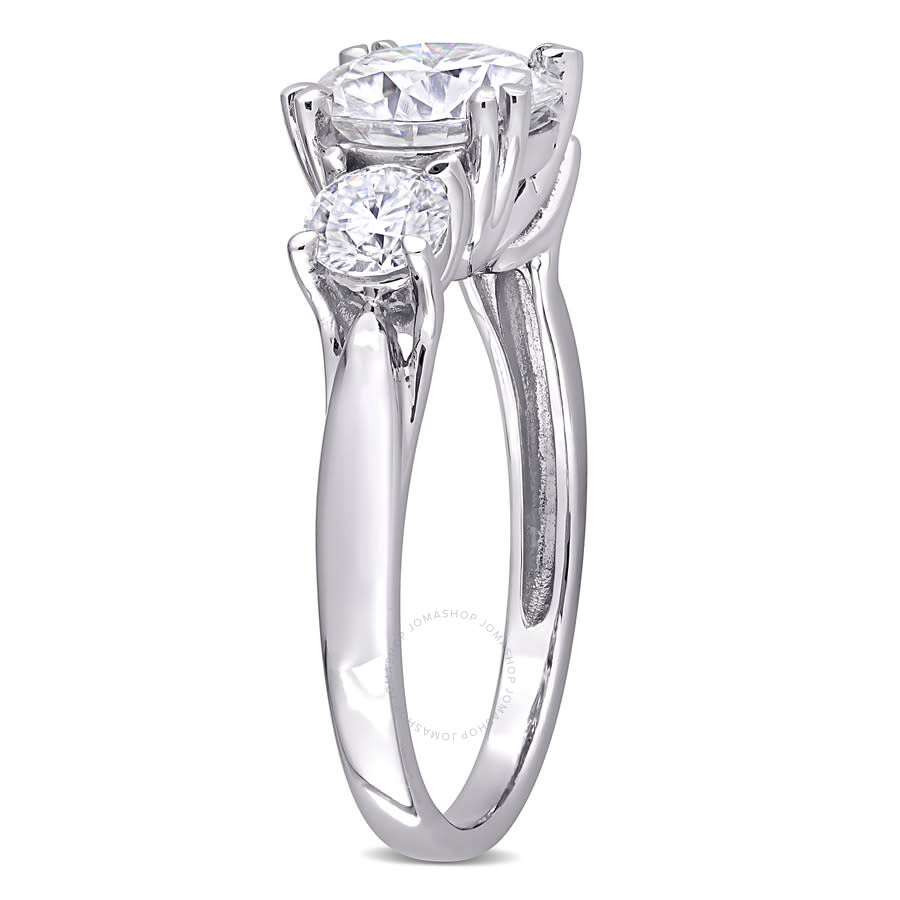 Amour 2 5/8 Ct Tgw Created Moissanite Engagement Ring In 10k White Gold In White