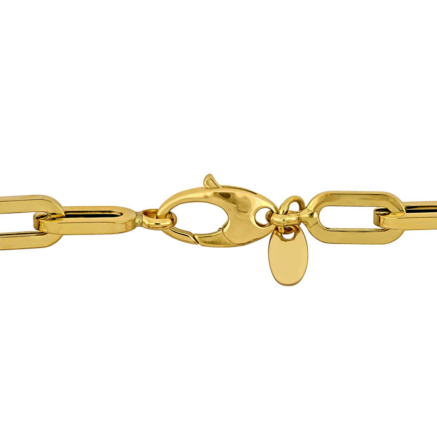 Amour 1/2 Ct Tgw Cubic Zirconiai Rondelle Rectangular Link Bracelet In 14k Two Tone Gold - 7.5 In In Two Tone