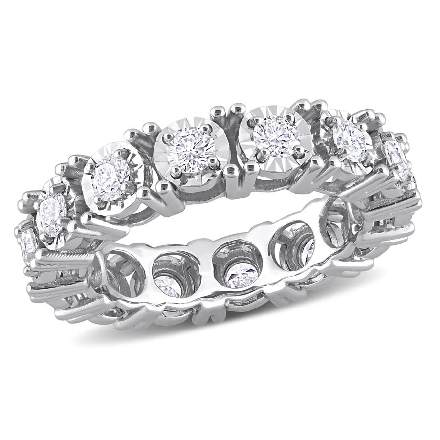 Amour 1 1/4 CT TW Diamond Eternity Ring In 14K White Gold JMS009281-6.5 ...