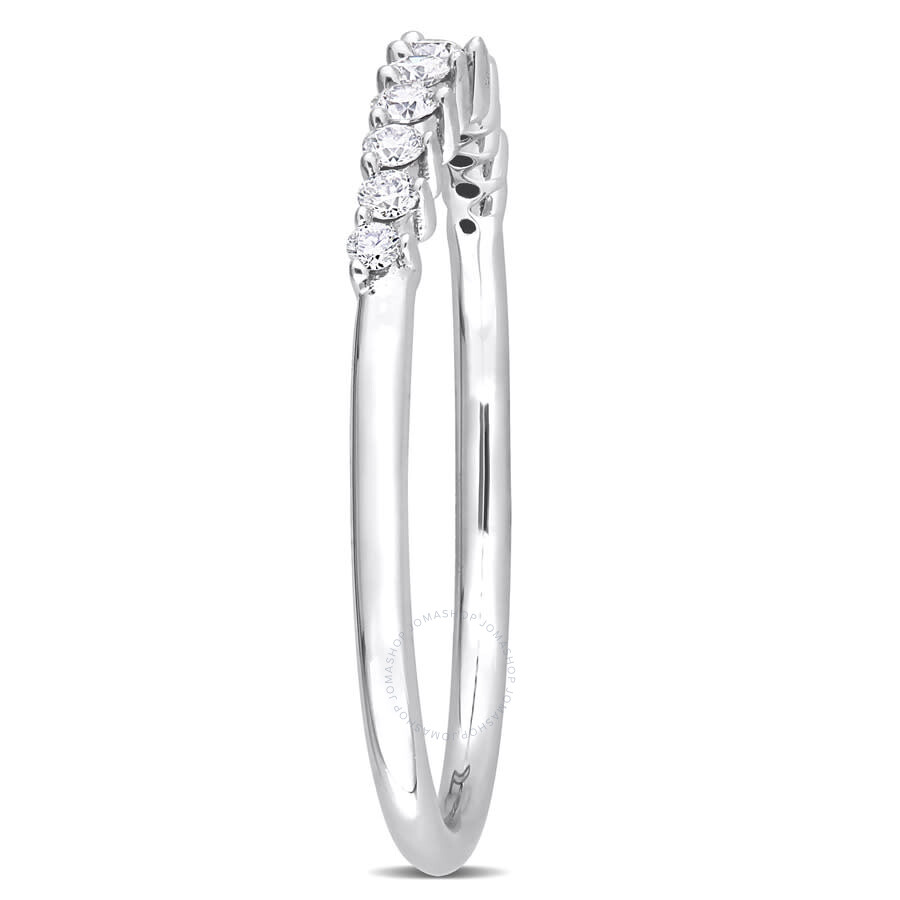 Amour 1/5 Ct Tdw Diamond Semi-eternity Ring In 14k White Gold In White