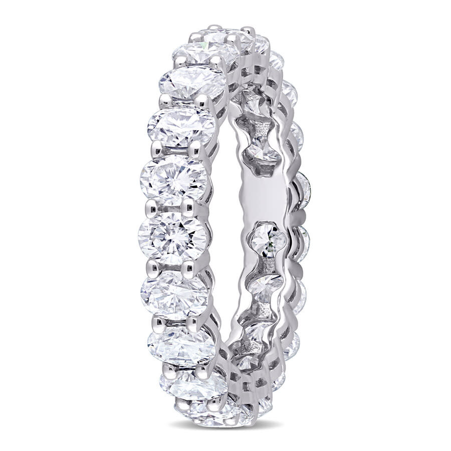 Amour 4 Ct Dew Created Moissanite Eternity Ring In 14k White Gold In White