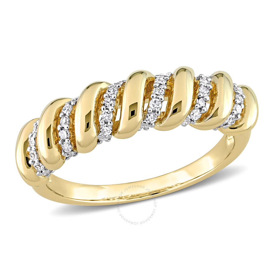 Amour 1/5 Ct Tdw Diamond Ring In 14k Yellow Gold In Yellow