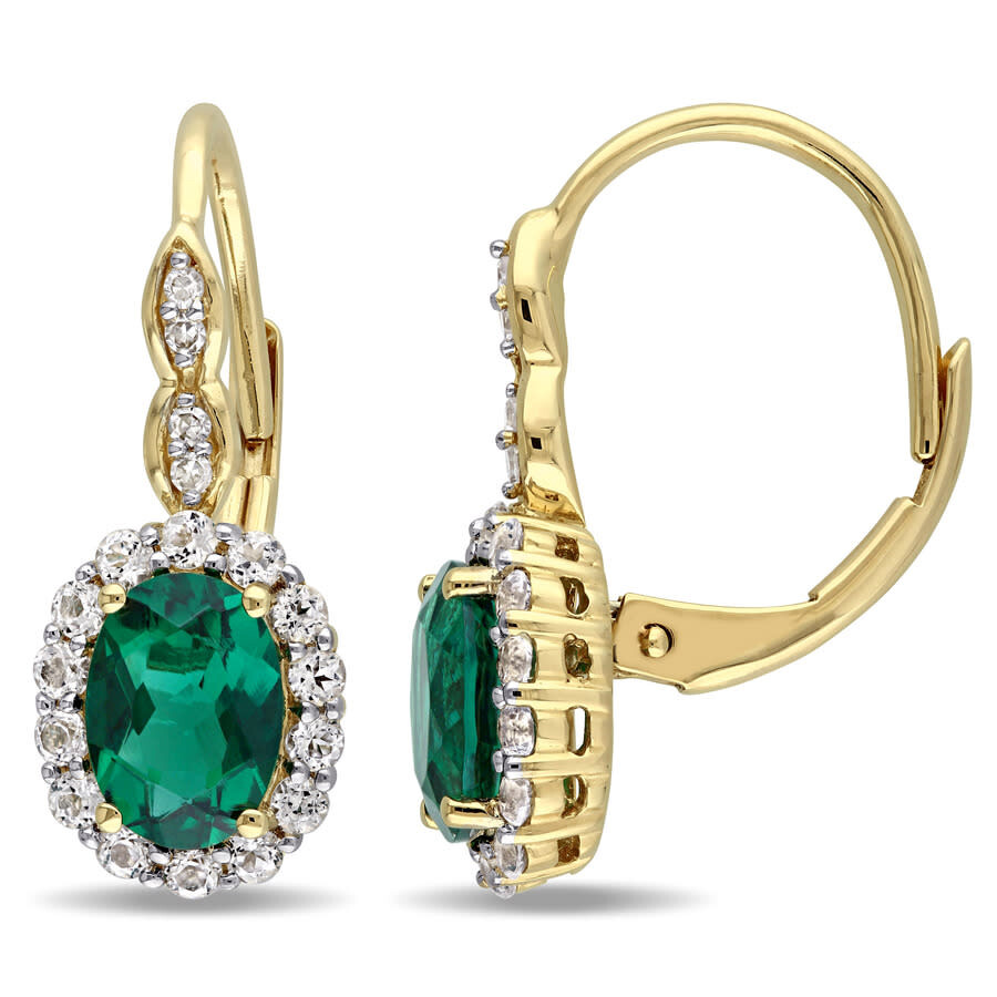 Amour Oval Shape Created Emerald In Yellow
