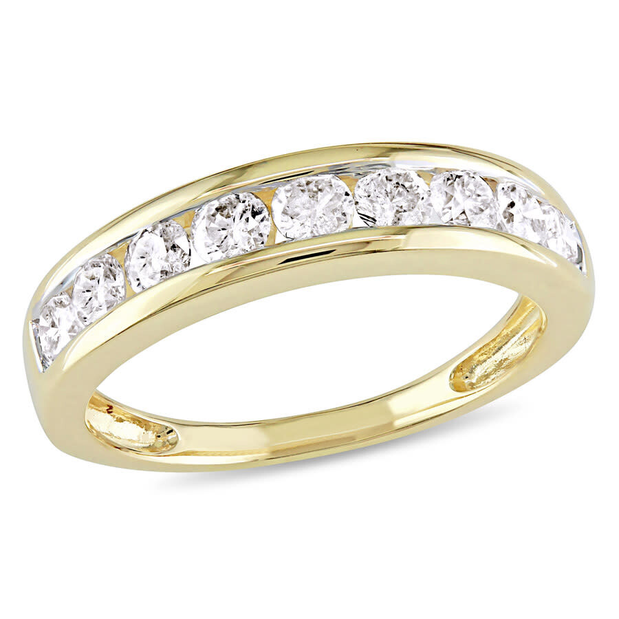 Amour 3/4 Ct Tw Channel Set Diamond Anniversary Band In 14k Yellow Gold In Yellow