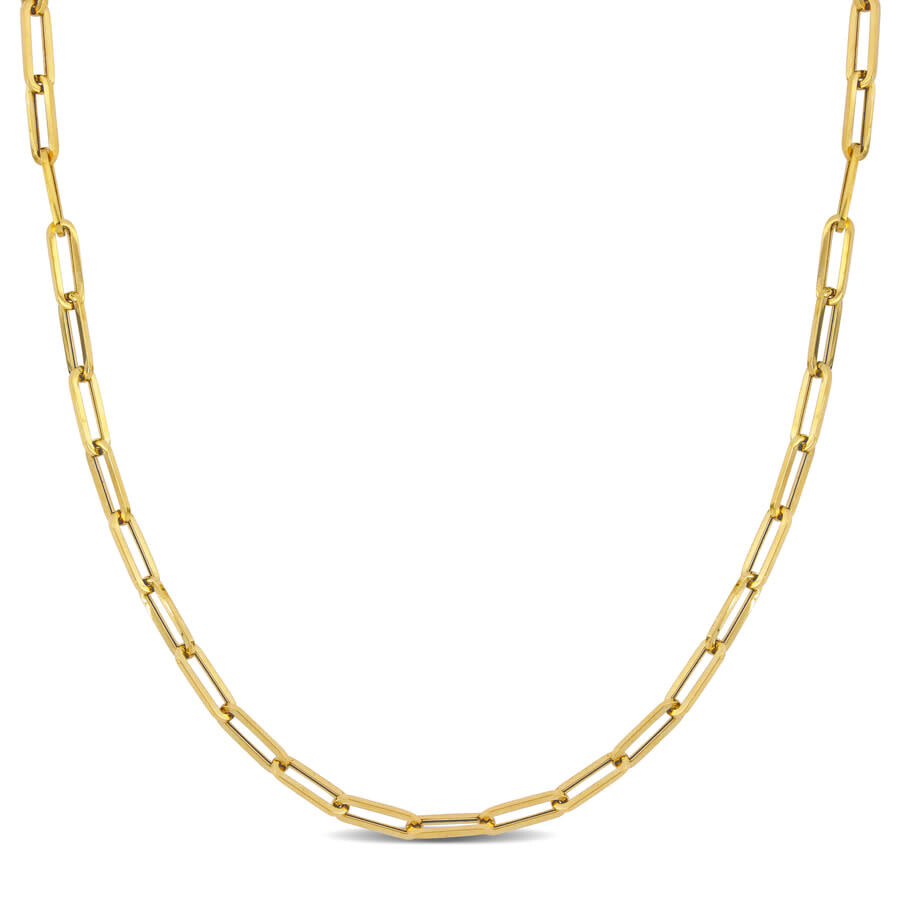 Amour 4mm Oval Link Necklace In 14k Yellow Gold In Yellow
