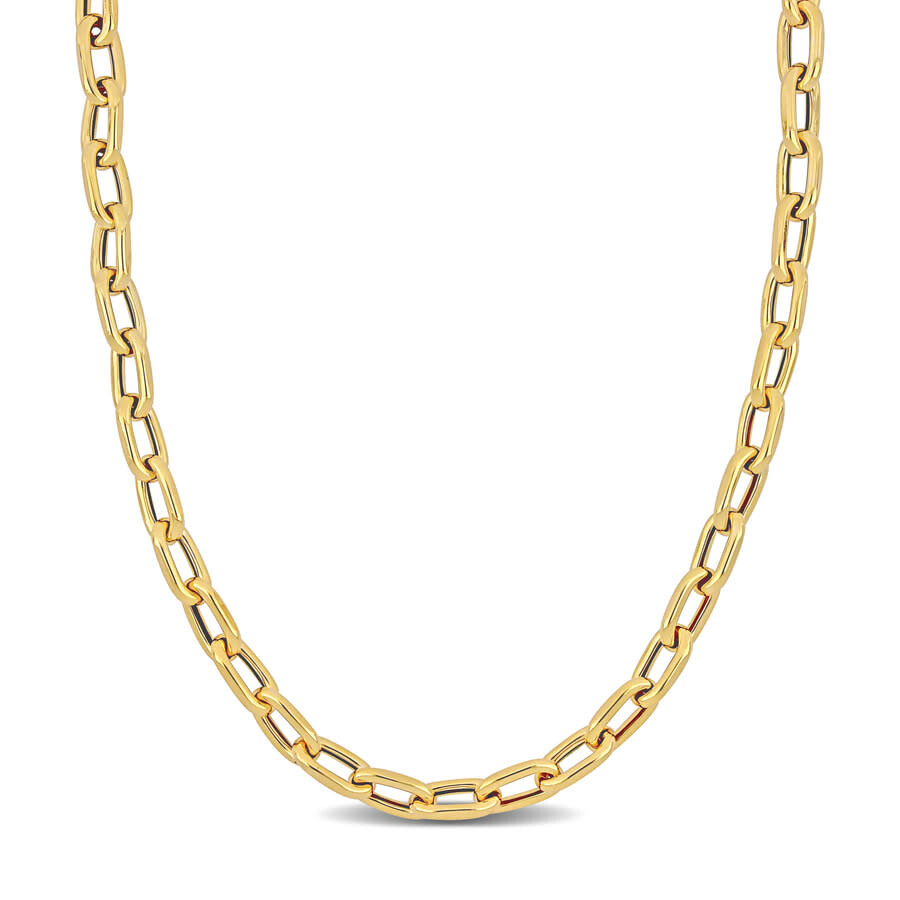 Amour 6.5mm Oval Link Necklace In 14k Yellow Gold In Yellow
