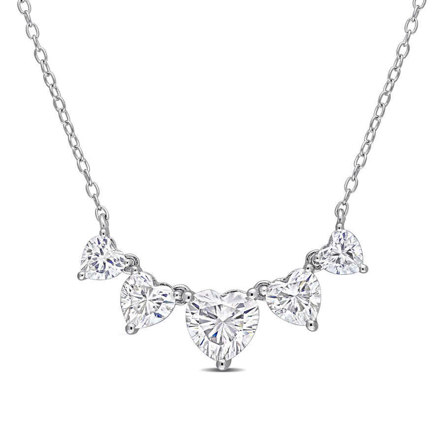 2 Carat Moissanite Heart Love 925 Sterling Silver Necklace