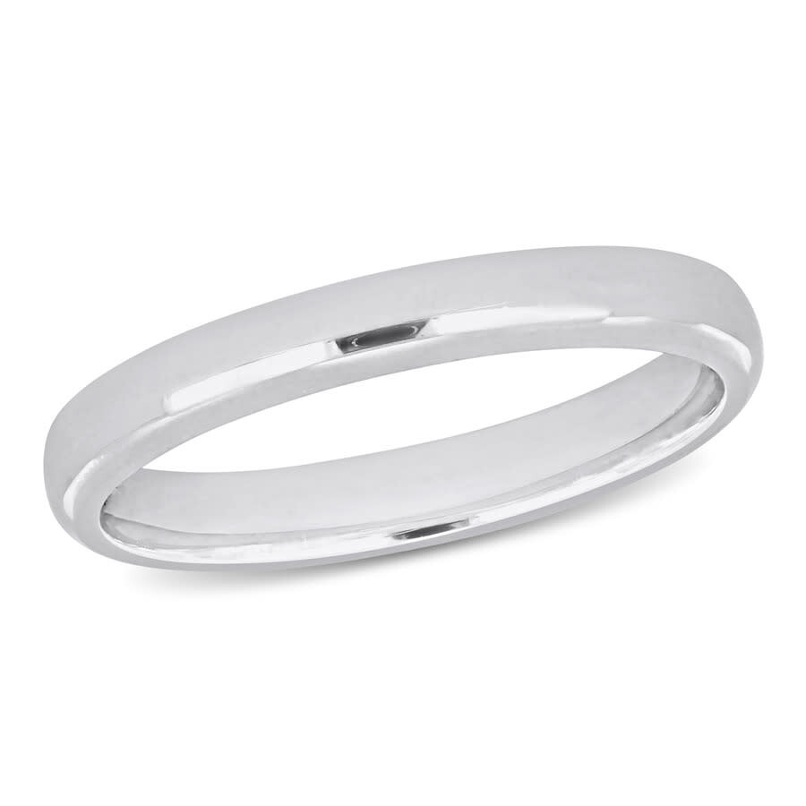 Amour 2.5mm Comfort Fit Wedding Band In 14k White Gold In White
