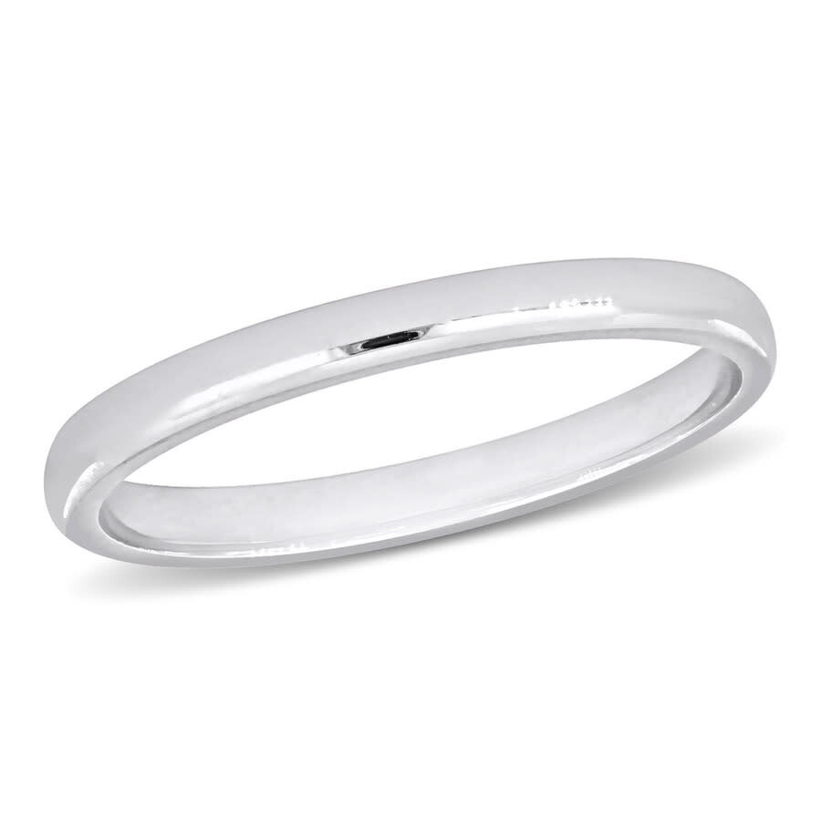 Amour 2mm Comfort Fit Wedding Band In 14k White Gold In White