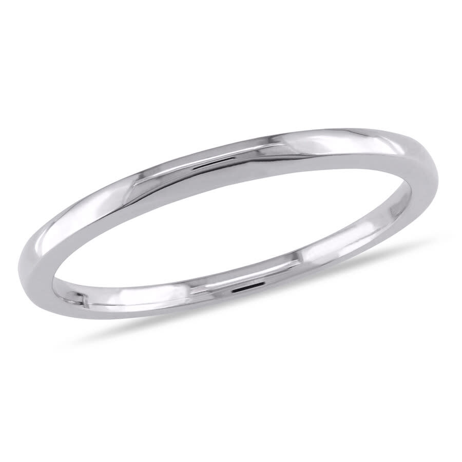 Amour Wedding Band In 10k White Gold In White