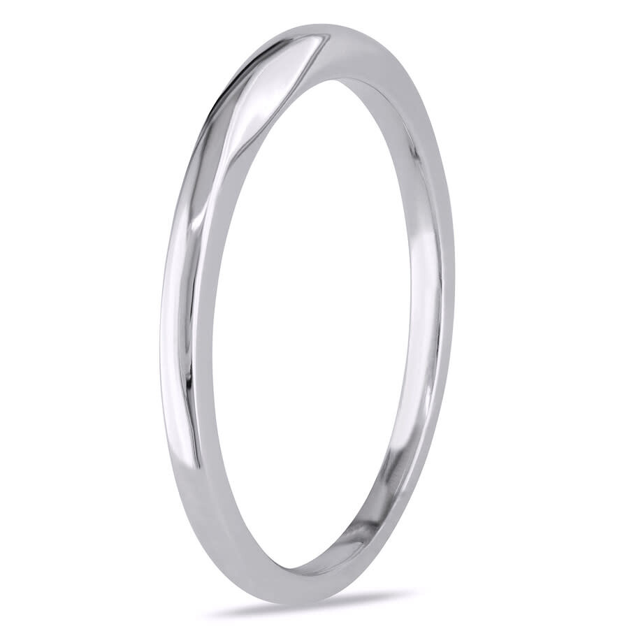 Amour Wedding Band In 10k White Gold In White