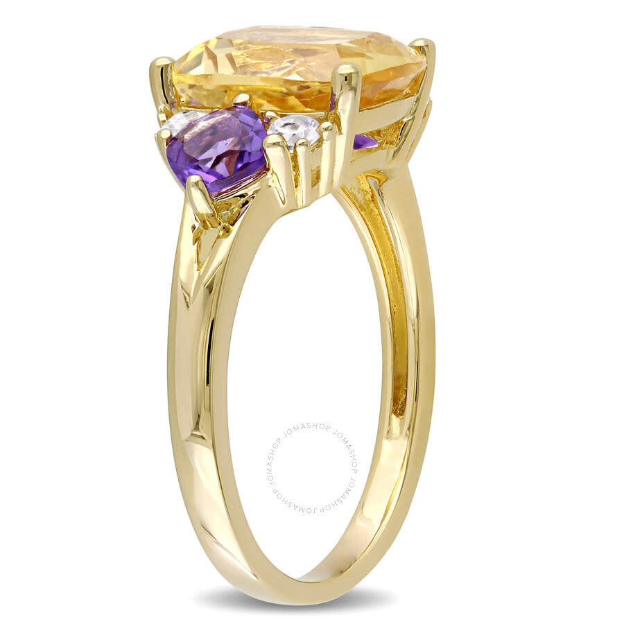 Amour 3 1/4 Ct Tgw Cushion-shape Citrine In Yellow