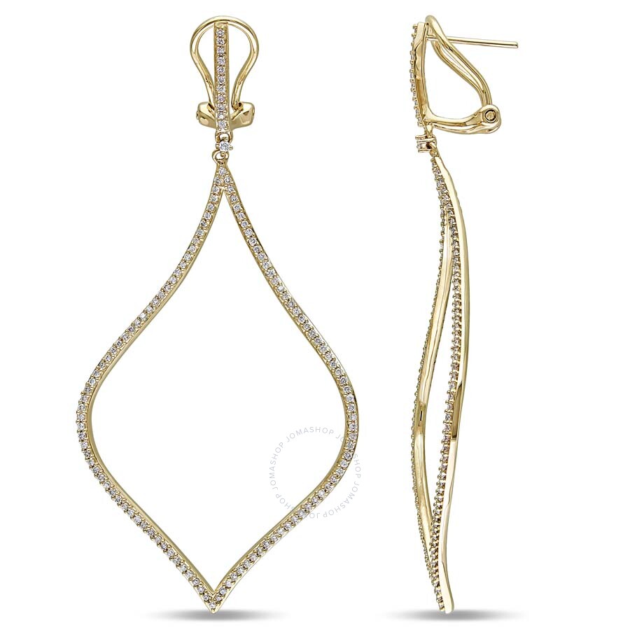 Amour 3 4 Ct Diamond Tw Clip Back Earrings 14k Yellow Gold Gh Si Amour 3 4 Ct Diamond Tw Clip Back Earrings 14k Yellow Gold Gh Si Jms005450