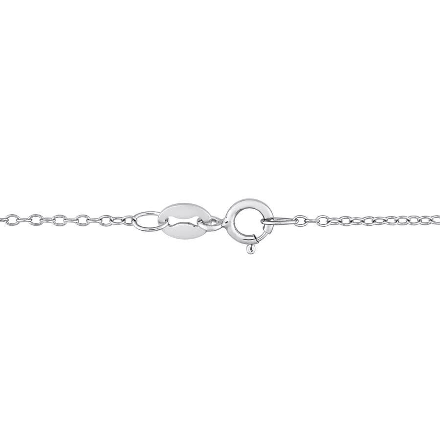 Amour 3 7/8 Ct Tgw Sky Blue Topaz And London Blue Topaz Graduated Open Circle Pendant With Chain In In White