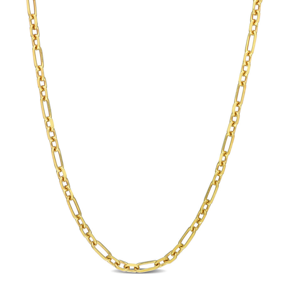 Diamond Cut Figaro Chain Necklace 