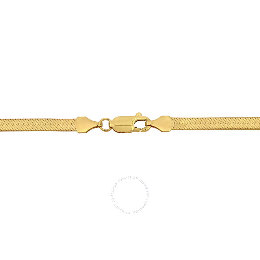 Amour 3.5mm Flex Herringbone Chain Necklace In 10k Yellow Gold In Yellow