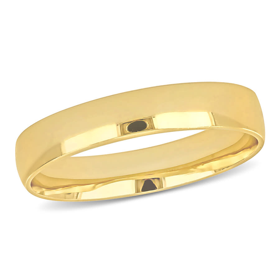 Shop Amour 4mm Finish Wedding Band In 14k Yellow Gold