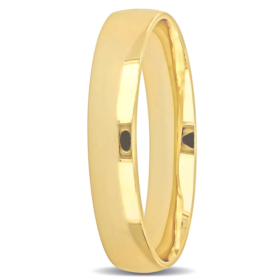 Shop Amour 4mm Finish Wedding Band In 14k Yellow Gold