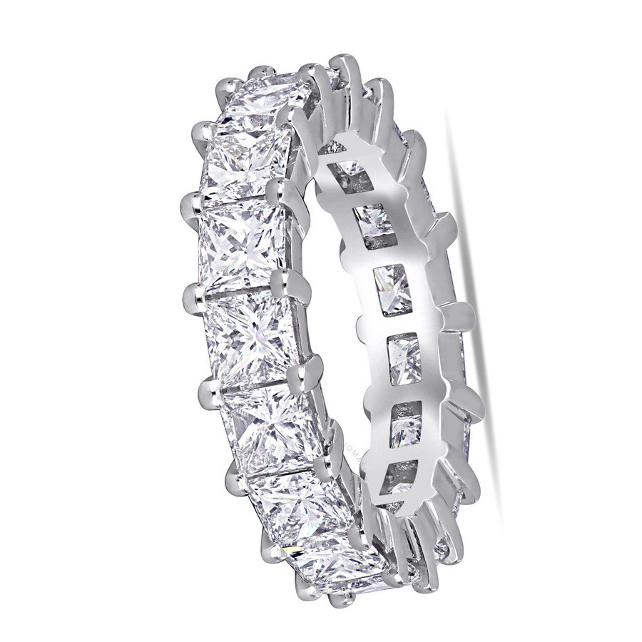 Amour 5.54 Ct Princess Diamond Tw Eternity Ring In Platinum In White