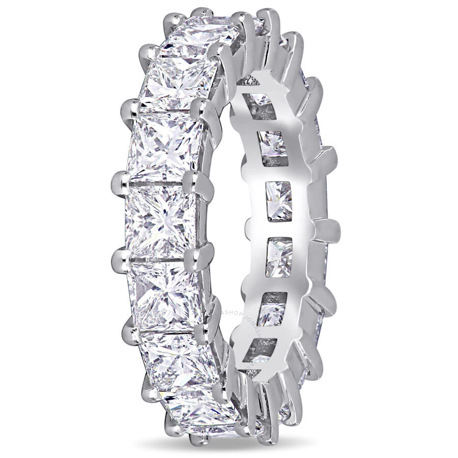 Amour 5.54 Ct Princess Diamond Tw Eternity Ring In Platinum In White