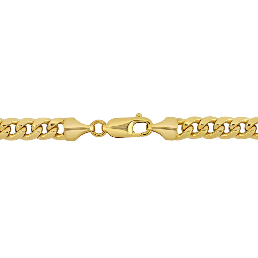 Amour 6.15mm Miami Cuban Link Chain Necklace In 10k Yellow Gold In Yellow