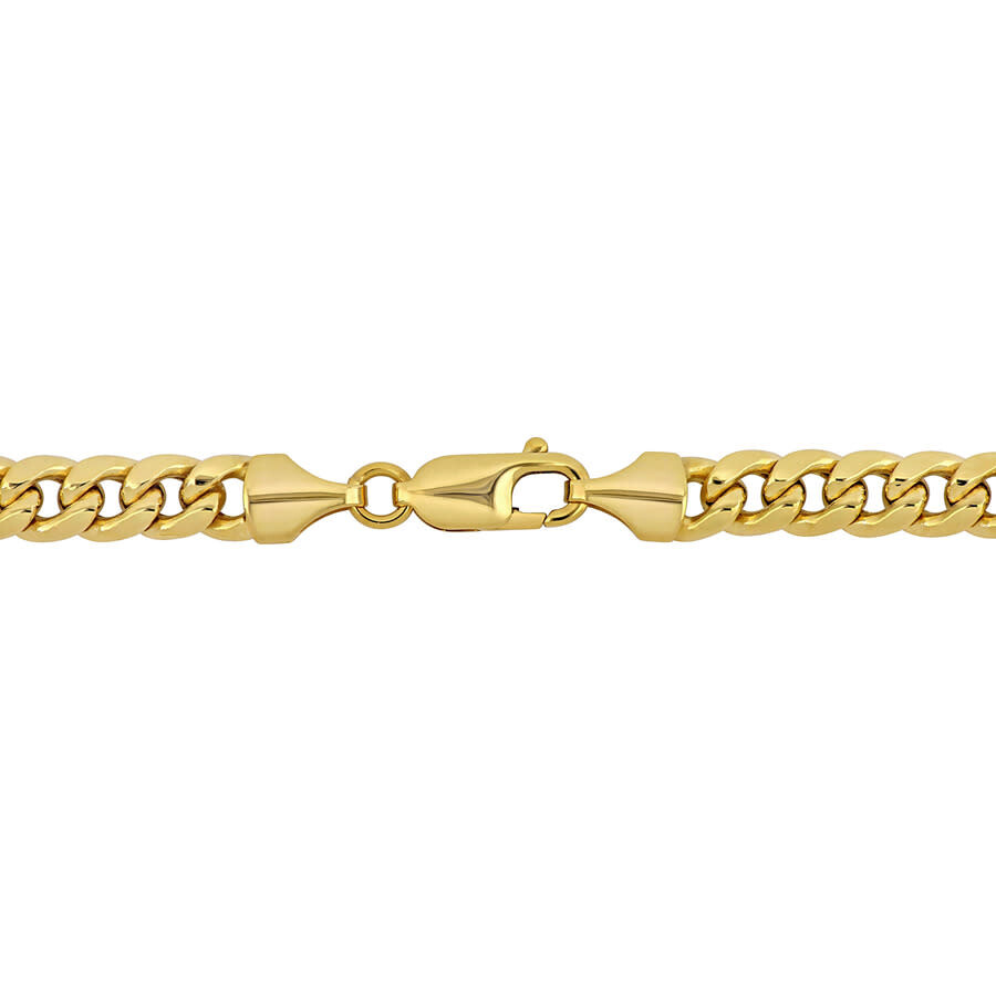 Shop Amour 6.15mm Miami Cuban Link Chain Necklace In 10k Yellow Gold