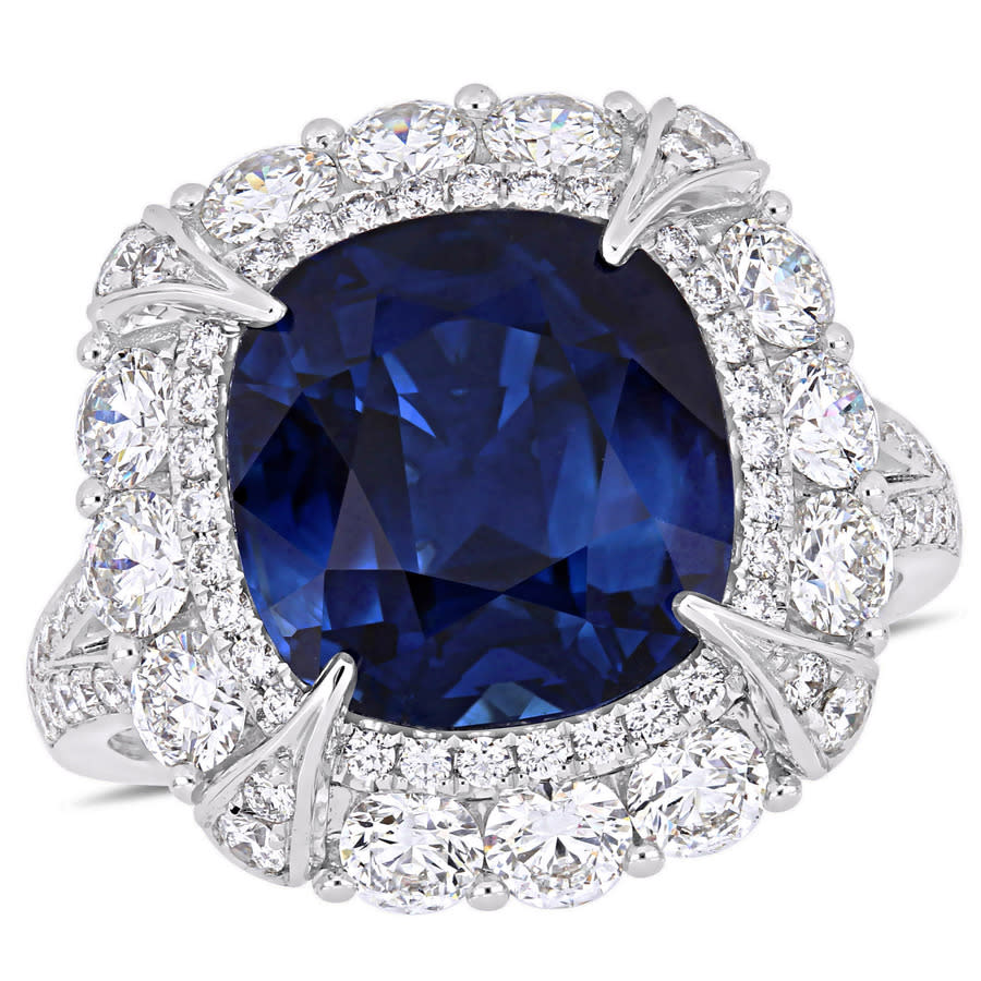 Boutons De Manchette AMOUR En Argent Sterling - Saphir Blanc 1,3/4 Ct Et Diamants 1/2 Ct - Neuf Avec étiquettes