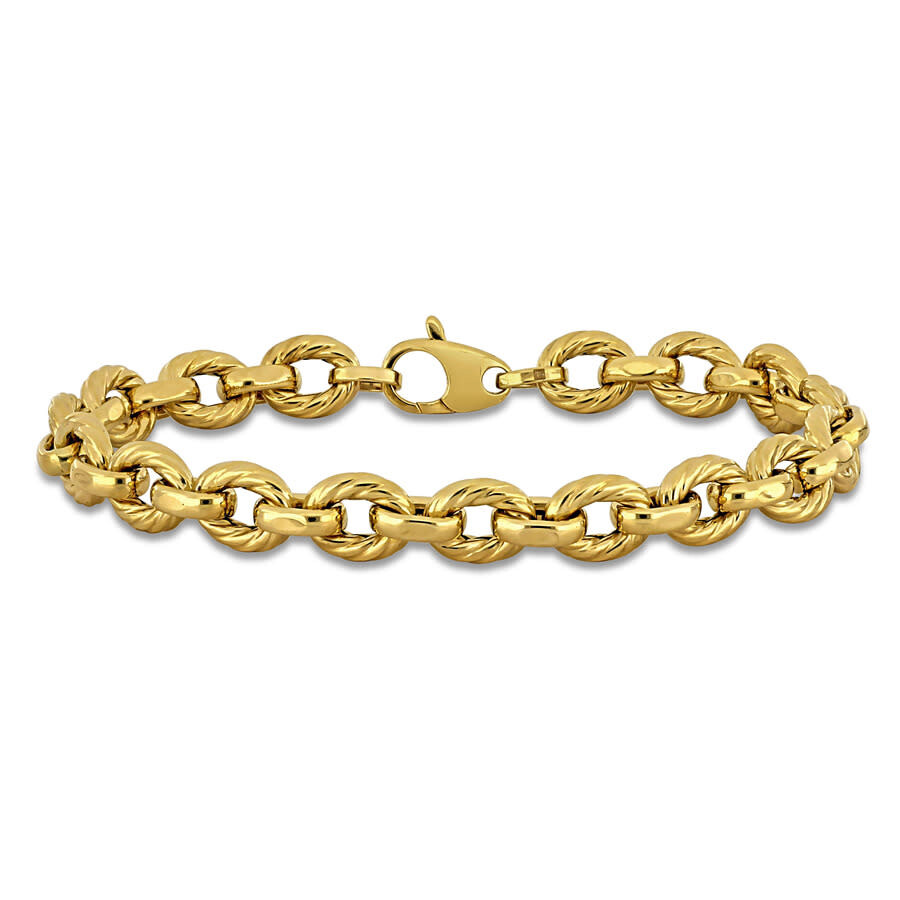 Amour 7.8mm Twisted Oval Link Bracelet In 14k Yellow Gold - 7.5 In In Yellow