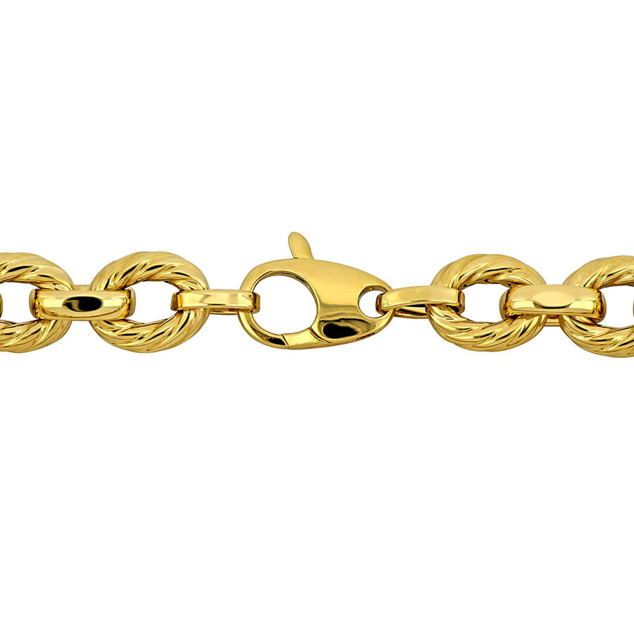Amour 7.8mm Twisted Oval Link Bracelet In 14k Yellow Gold - 7.5 In In Yellow