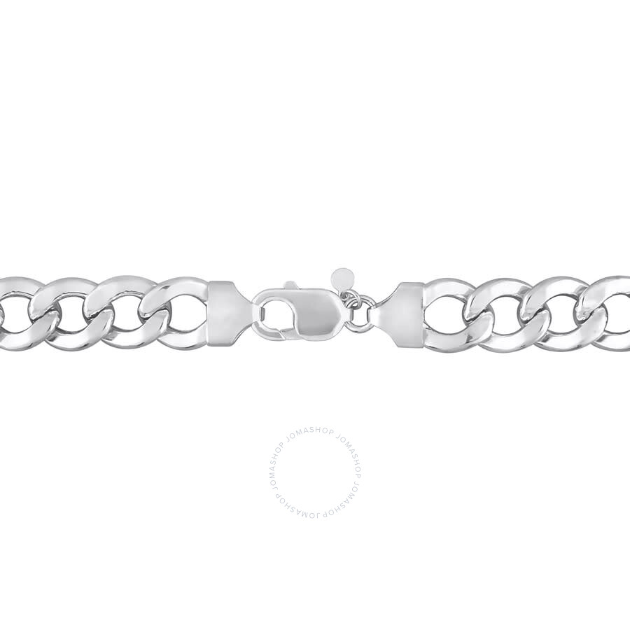 Amour 12.5mm Curb Link Chain Bracelet In Sterling Silver In White