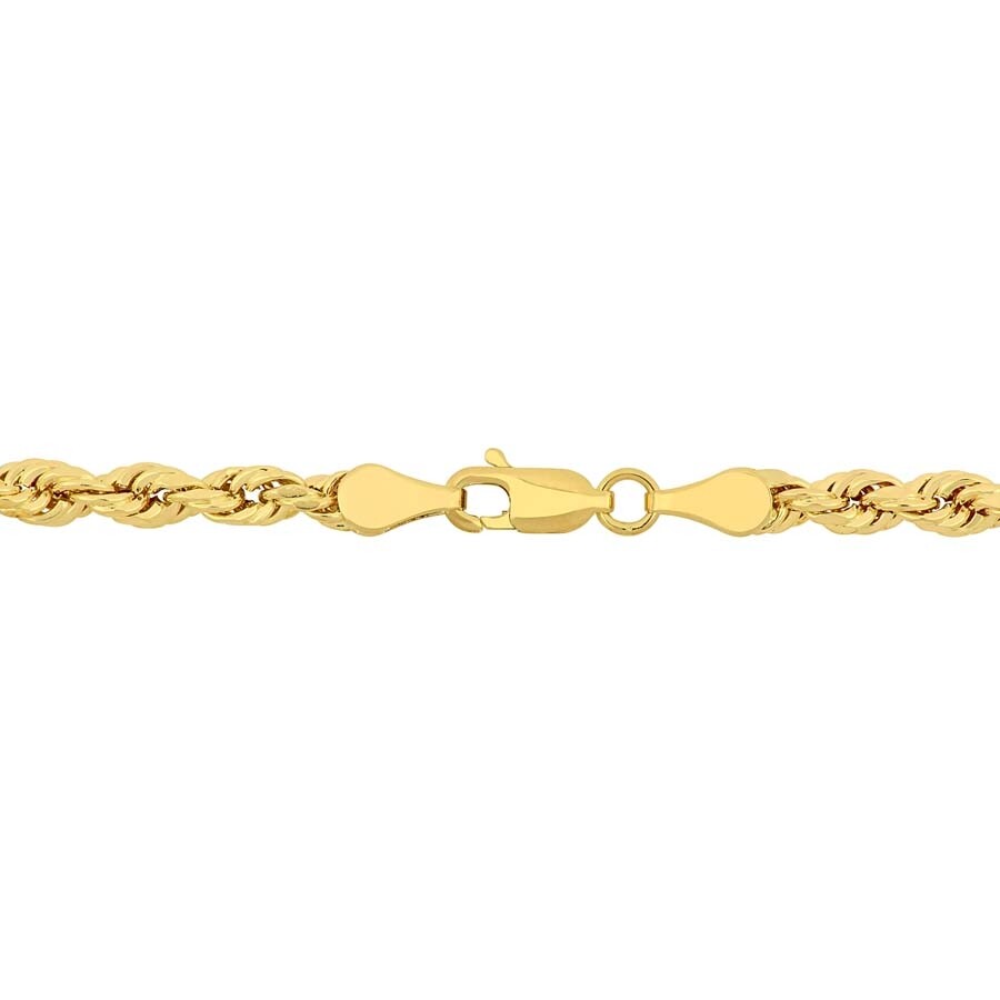 Amour 18 Inch Rope Chain Necklace In 14k Yellow Gold (4 Mm) In Gold