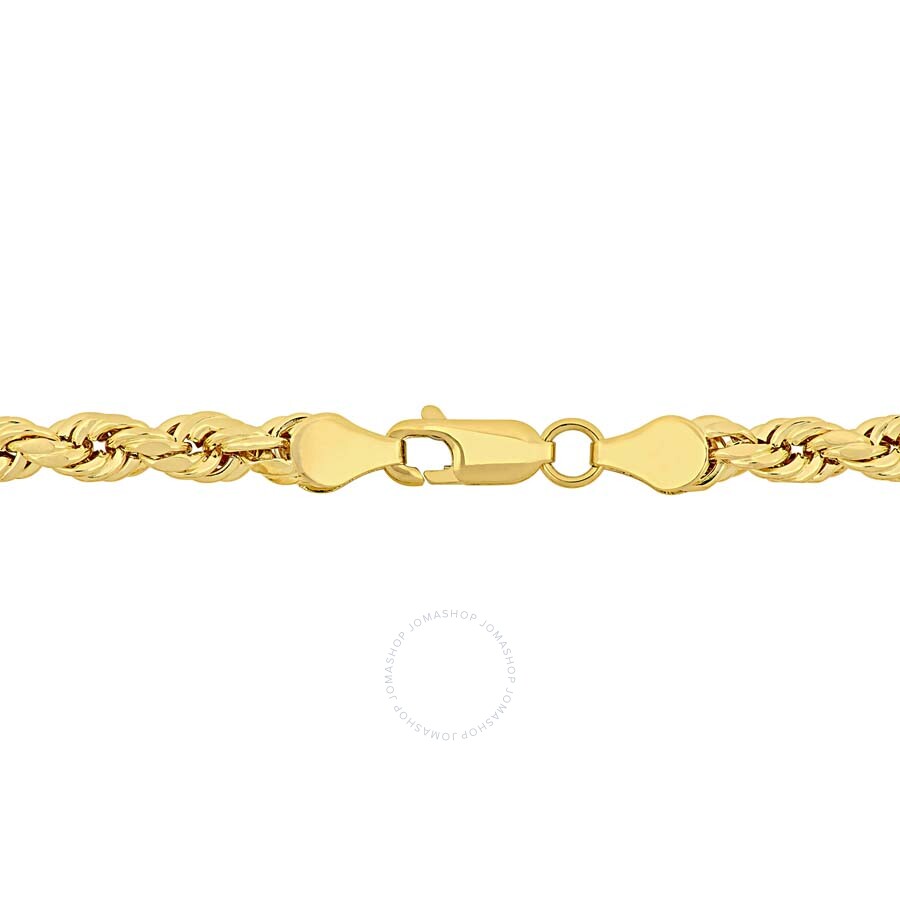 Shop Amour 24 Inch Rope Chain Necklace In 14k Yellow Gold (5 Mm)