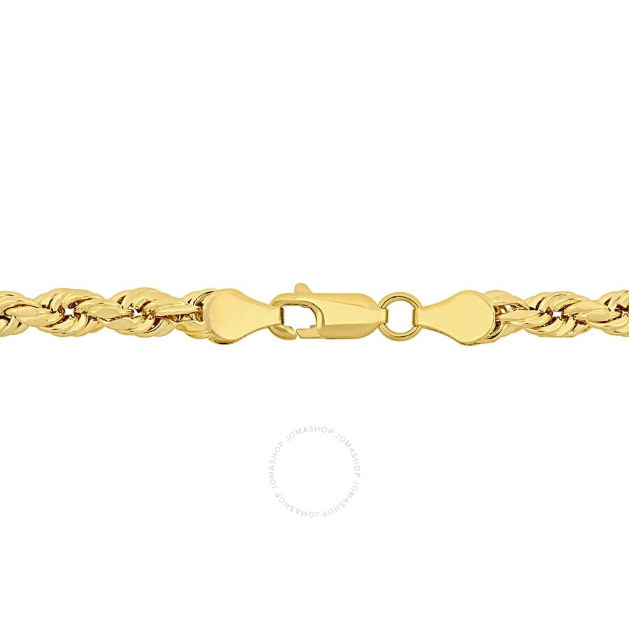 Amour Men's Rope Chain Bracelet In 14k Yellow Gold (5 Mm/9 Inch) In Gold