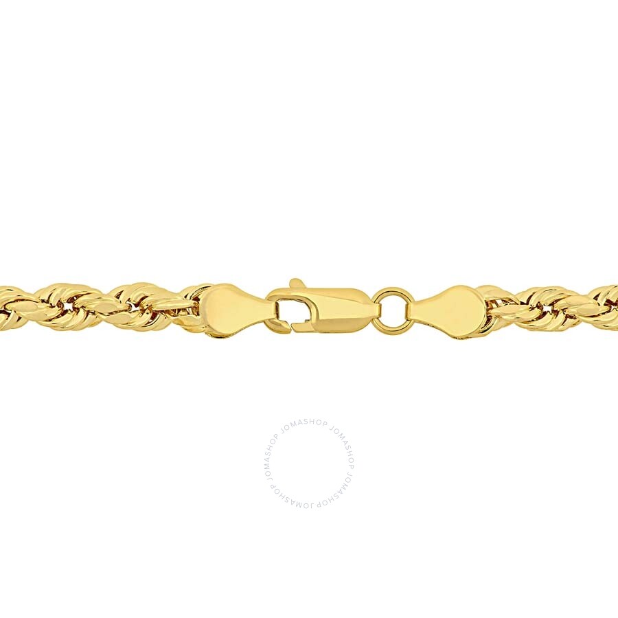 Shop Amour Men's Rope Chain Bracelet In 14k Yellow Gold (5 Mm/9 Inch)